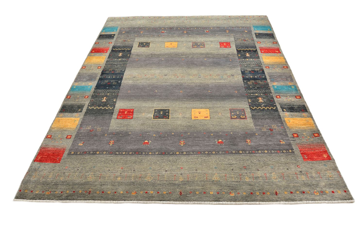 Gabbeh-tæppe - Loribaft Indus - 241 x 175 cm - sand