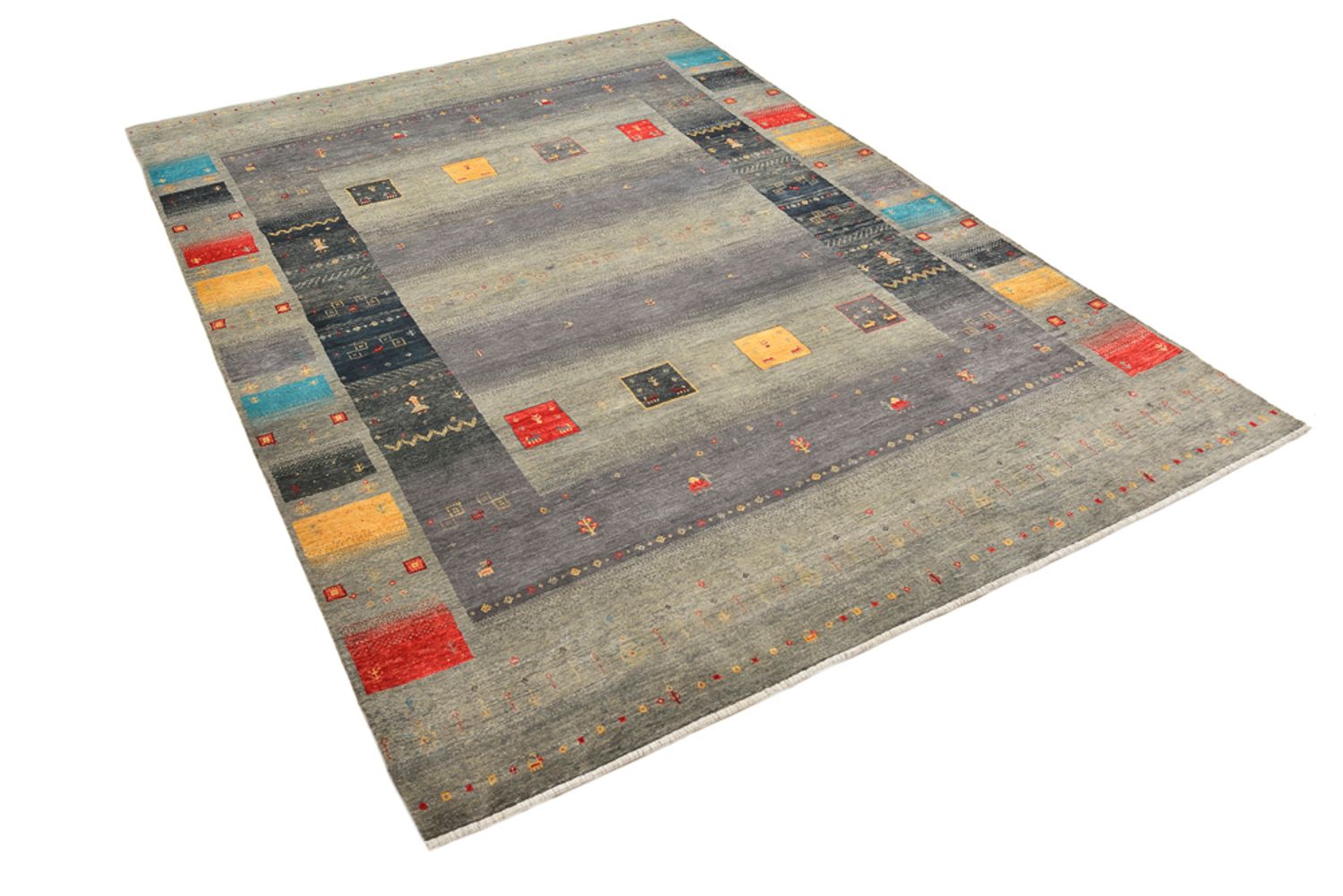 Gabbeh-tæppe - Loribaft Indus - 241 x 175 cm - sand