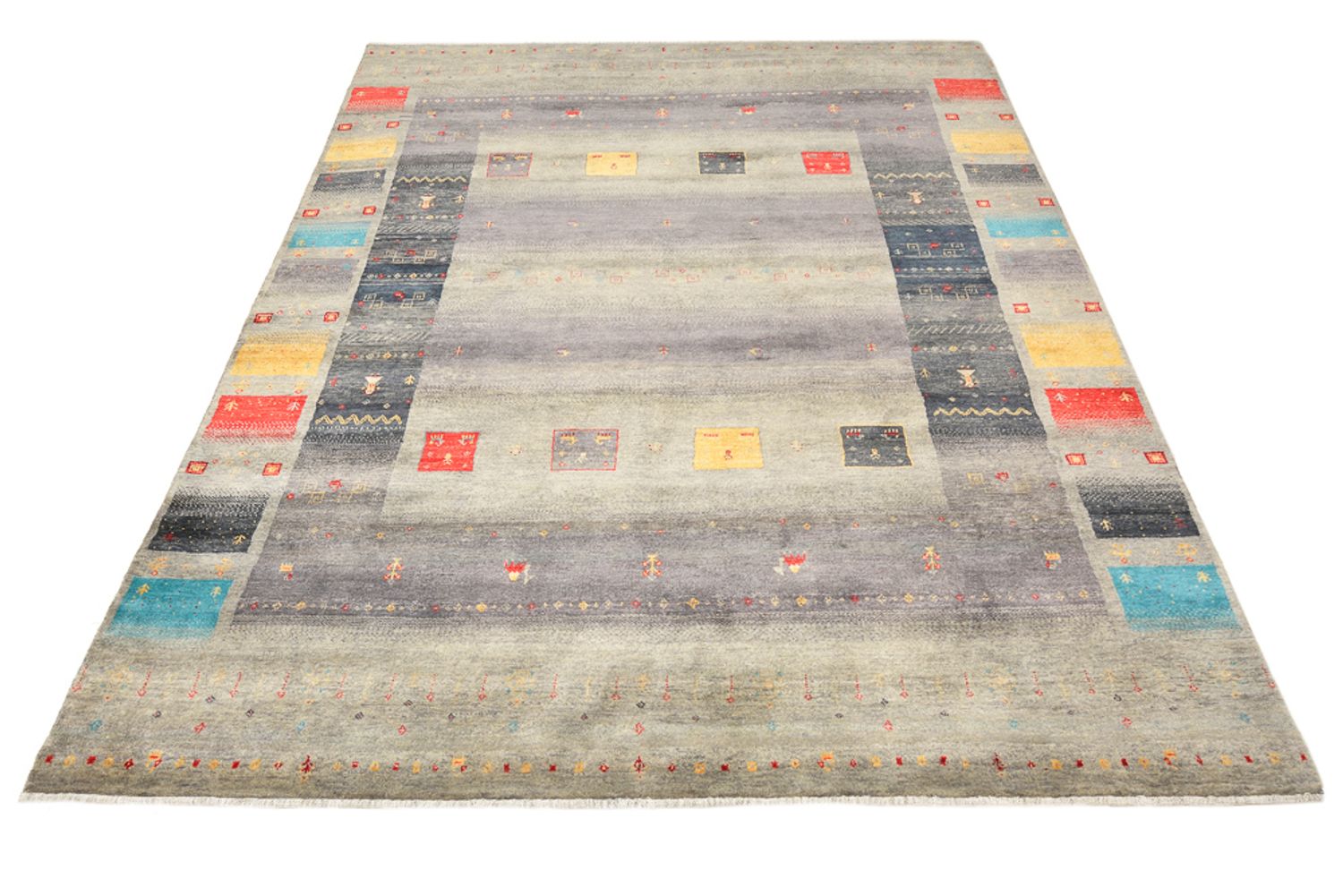 Gabbeh-tæppe - Loribaft Indus - 241 x 175 cm - sand