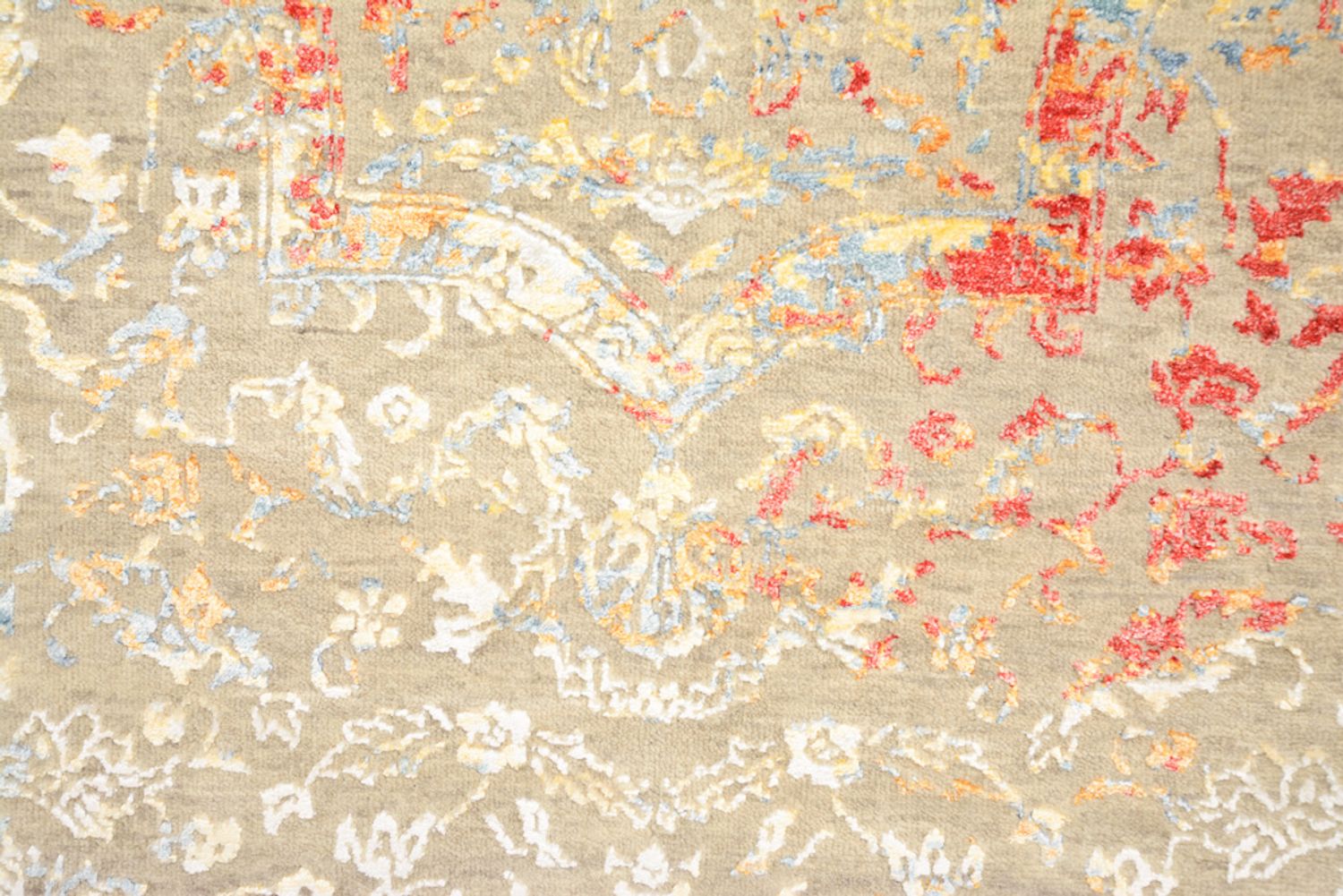 Designer tæppe rundt  - 204 x 202 cm - sand