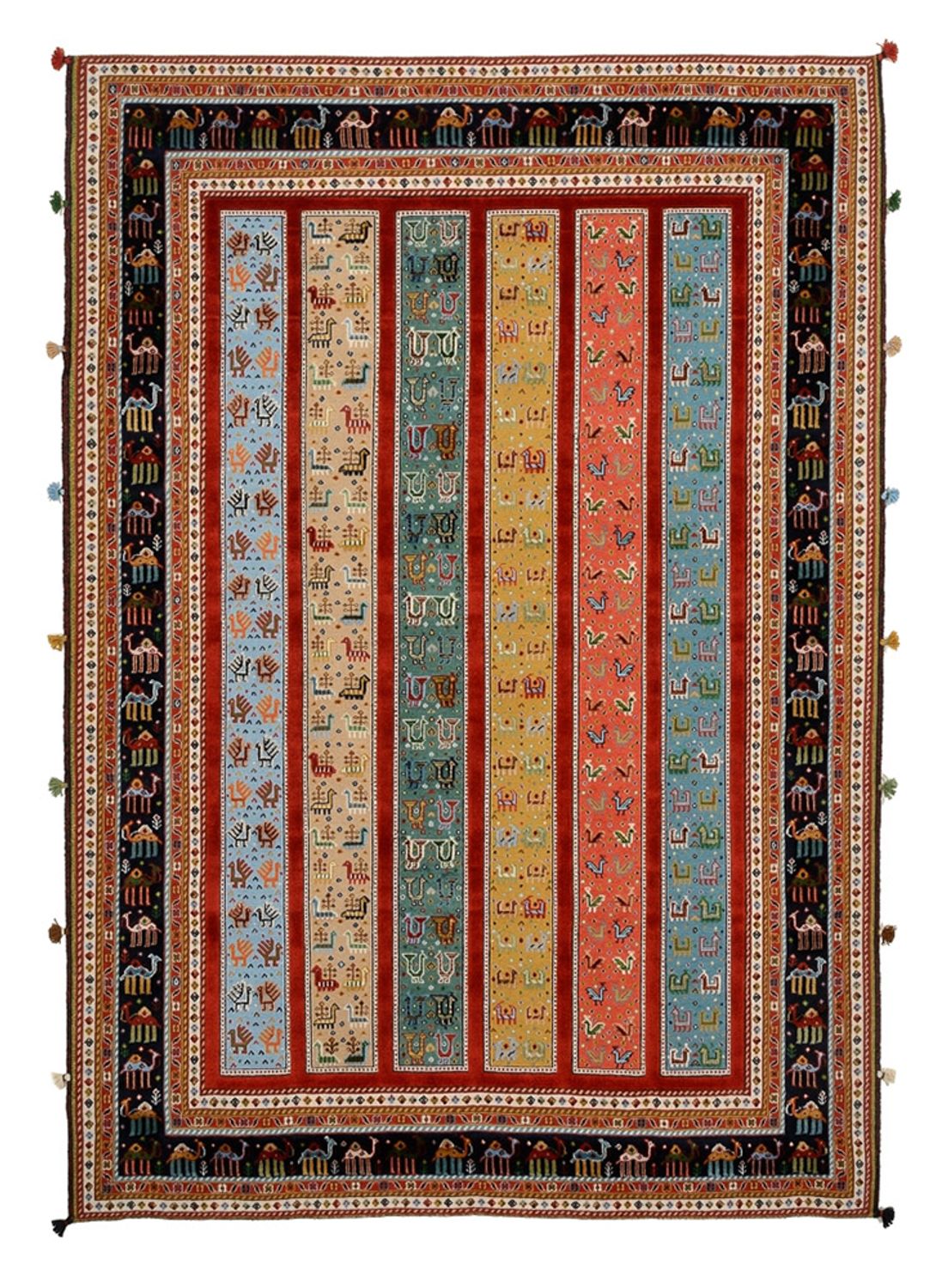 Orientalsk tæppe - 245 x 176 cm - flerfarvet