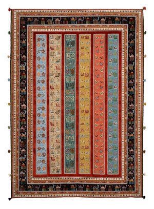 Orientalsk tæppe - 245 x 176 cm - flerfarvet