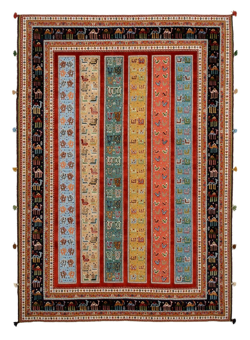 Orientalsk tæppe - 245 x 176 cm - flerfarvet