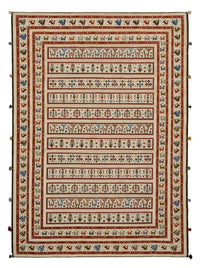 Orientalsk tæppe - 245 x 177 cm - lys beige
