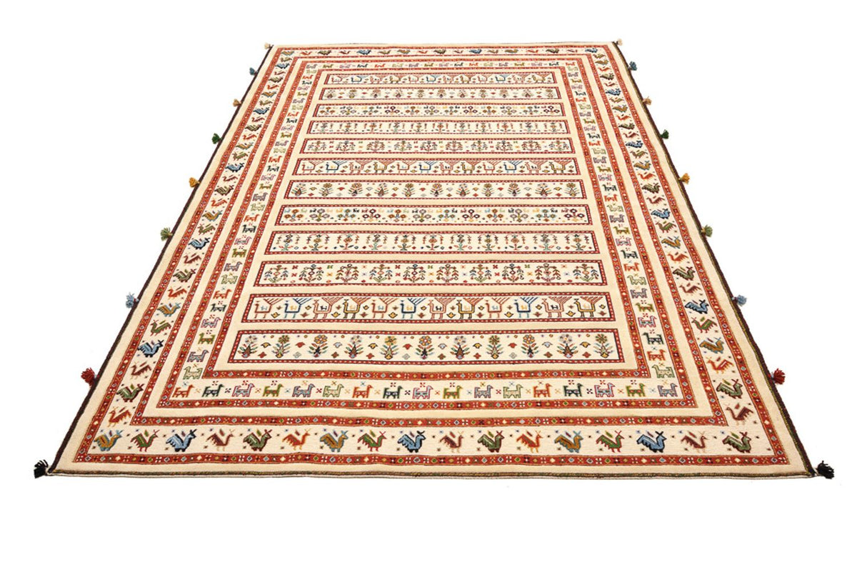 Orientalsk tæppe - 245 x 177 cm - lys beige