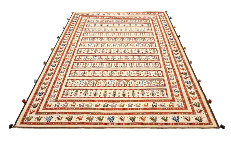 Orientalsk tæppe - 245 x 177 cm - lys beige