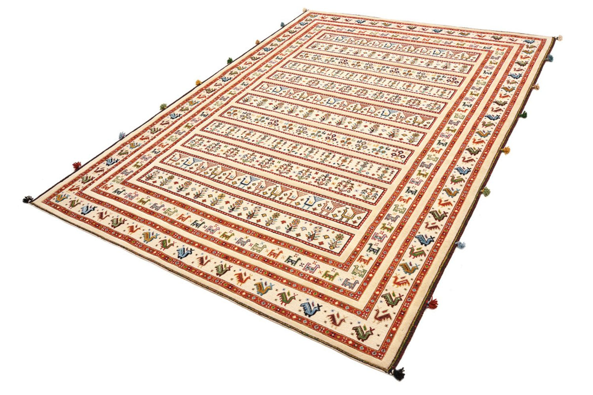 Orientalsk tæppe - 245 x 177 cm - lys beige