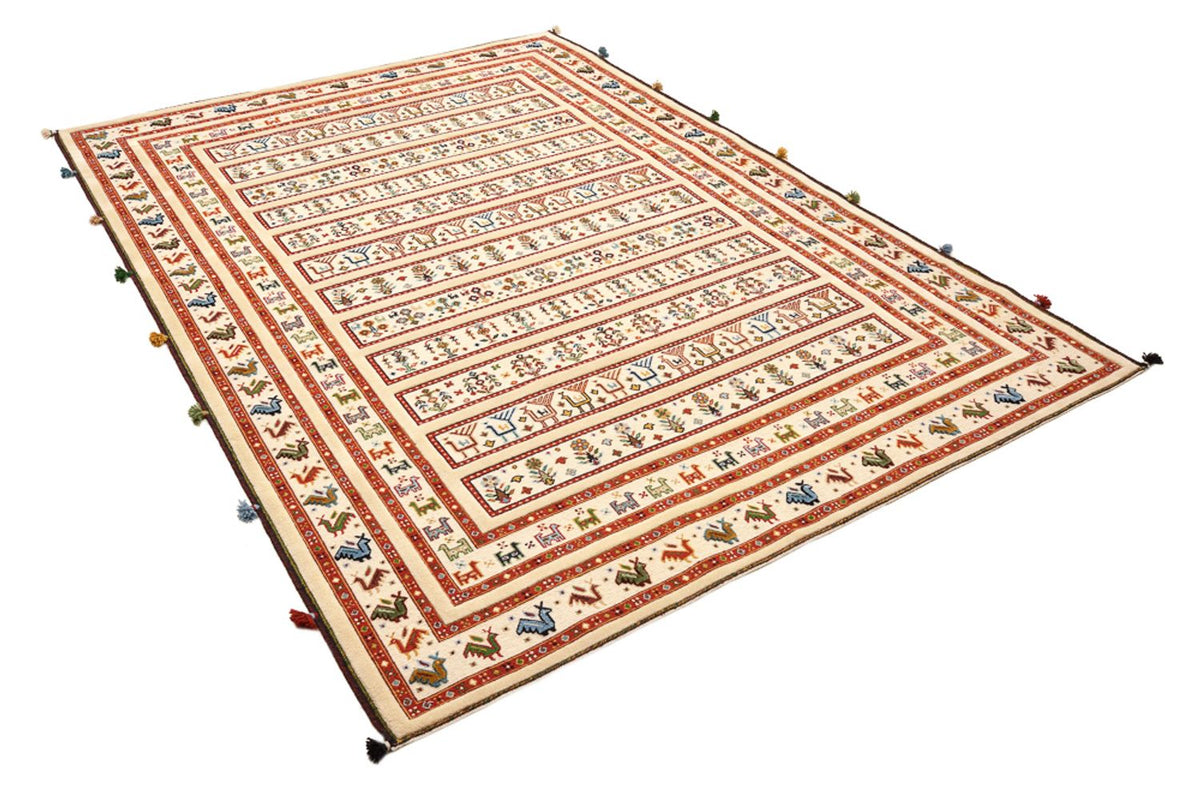 Orientalsk tæppe - 245 x 177 cm - lys beige