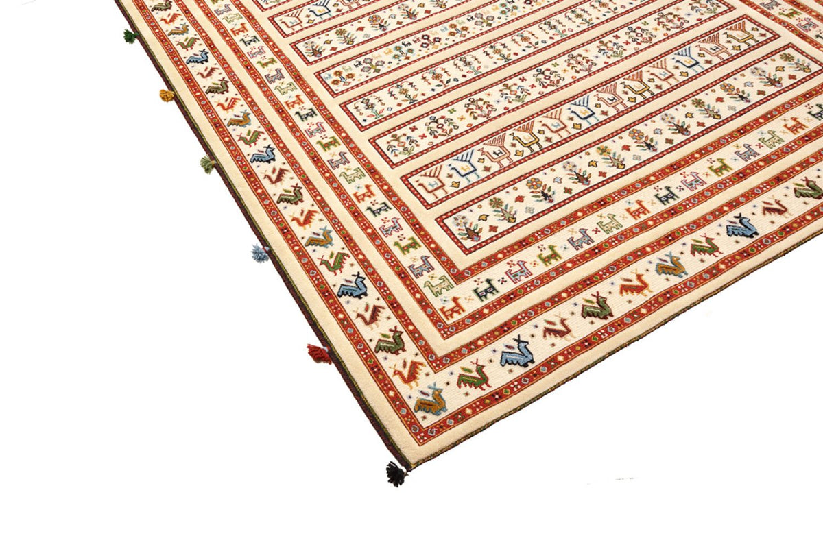 Orientalsk tæppe - 245 x 177 cm - lys beige