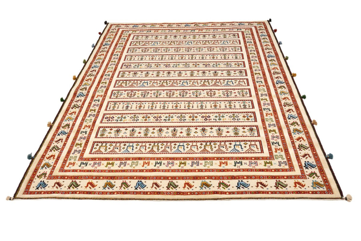 Orientalsk tæppe - 245 x 177 cm - lys beige