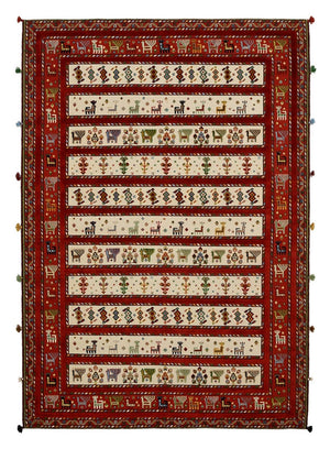 Orientalsk tæppe - 245 x 175 cm - lys beige