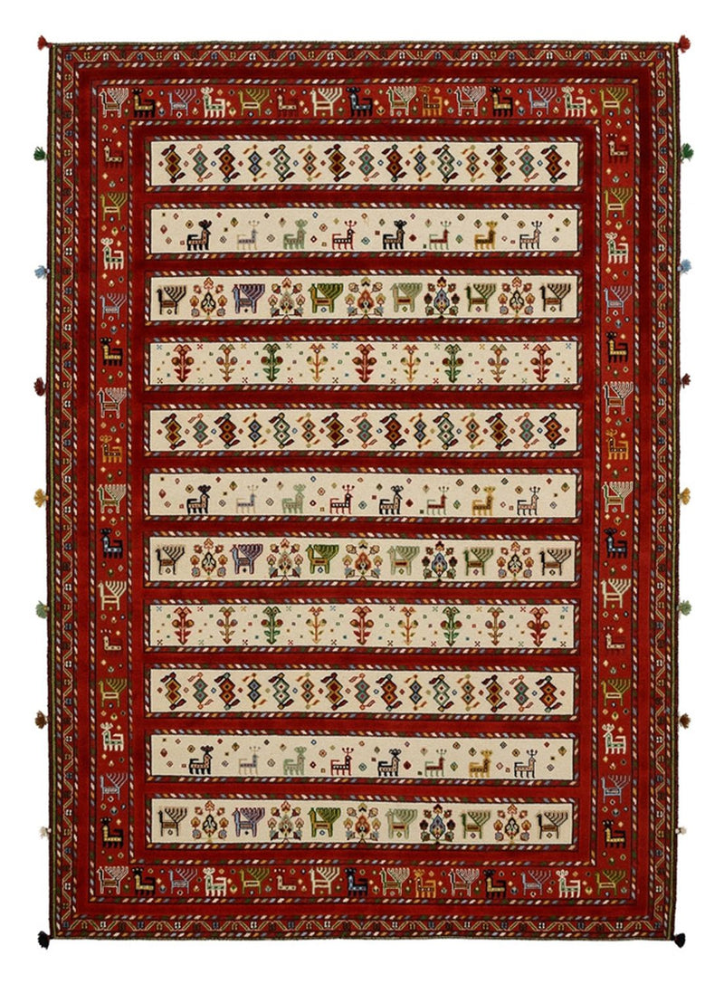 Orientalsk tæppe - 245 x 175 cm - lys beige