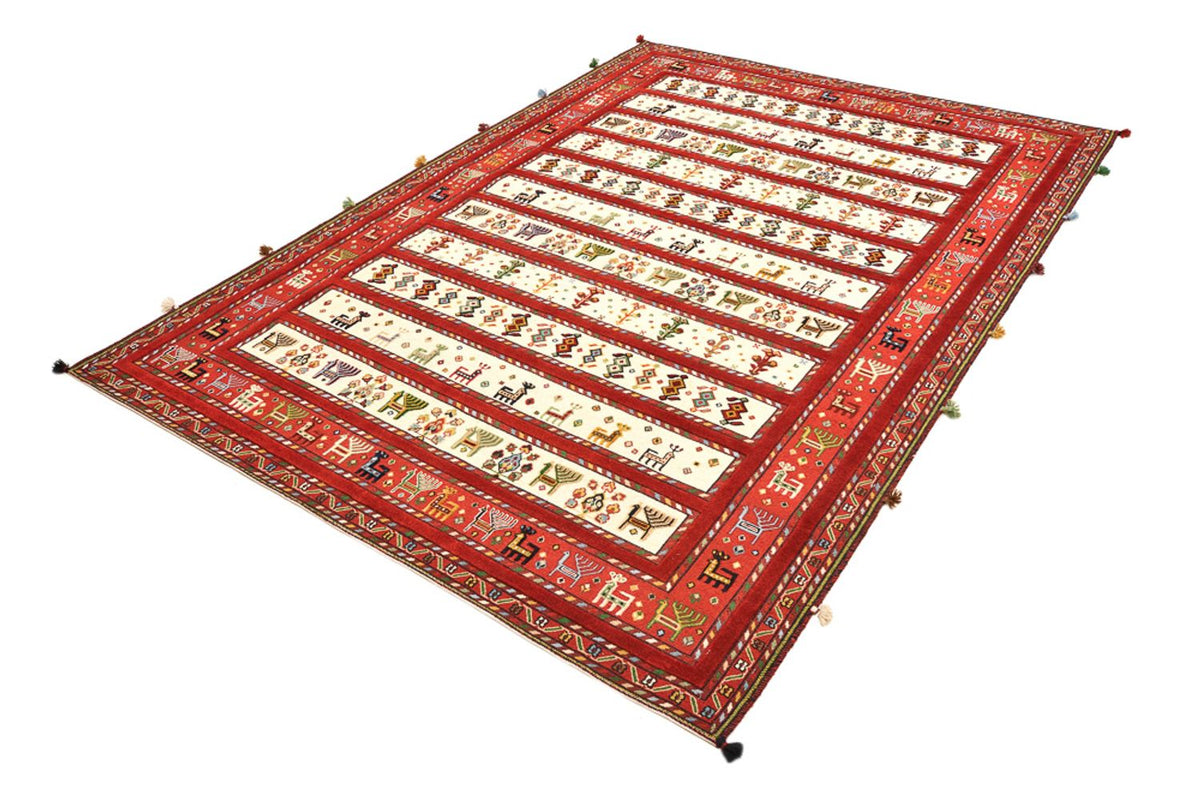 Orientalsk tæppe - 245 x 175 cm - lys beige