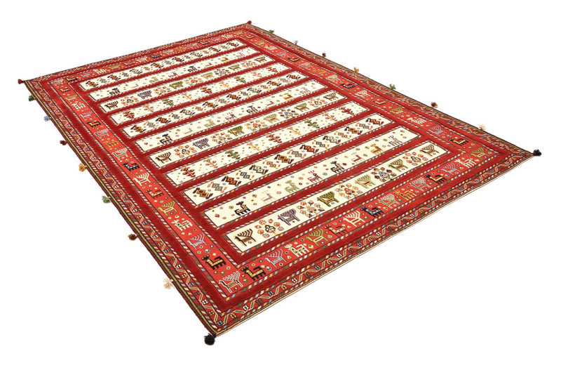 Orientalsk tæppe - 245 x 175 cm - lys beige