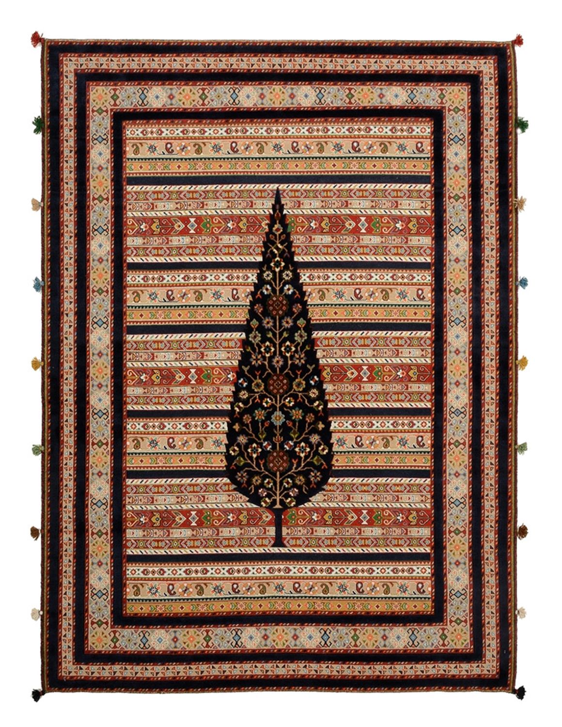 Orientalsk tæppe - 243 x 176 cm - lys beige