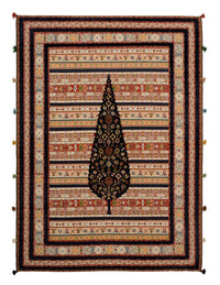 Orientalsk tæppe - 243 x 176 cm - lys beige