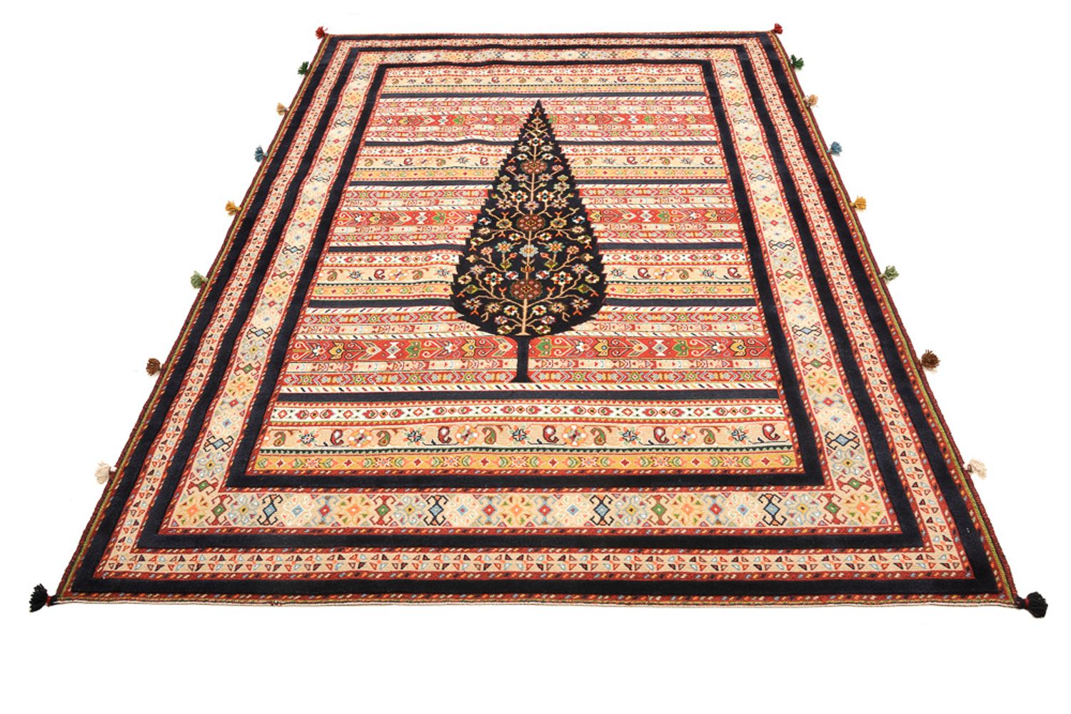 Orientalsk tæppe - 243 x 176 cm - lys beige
