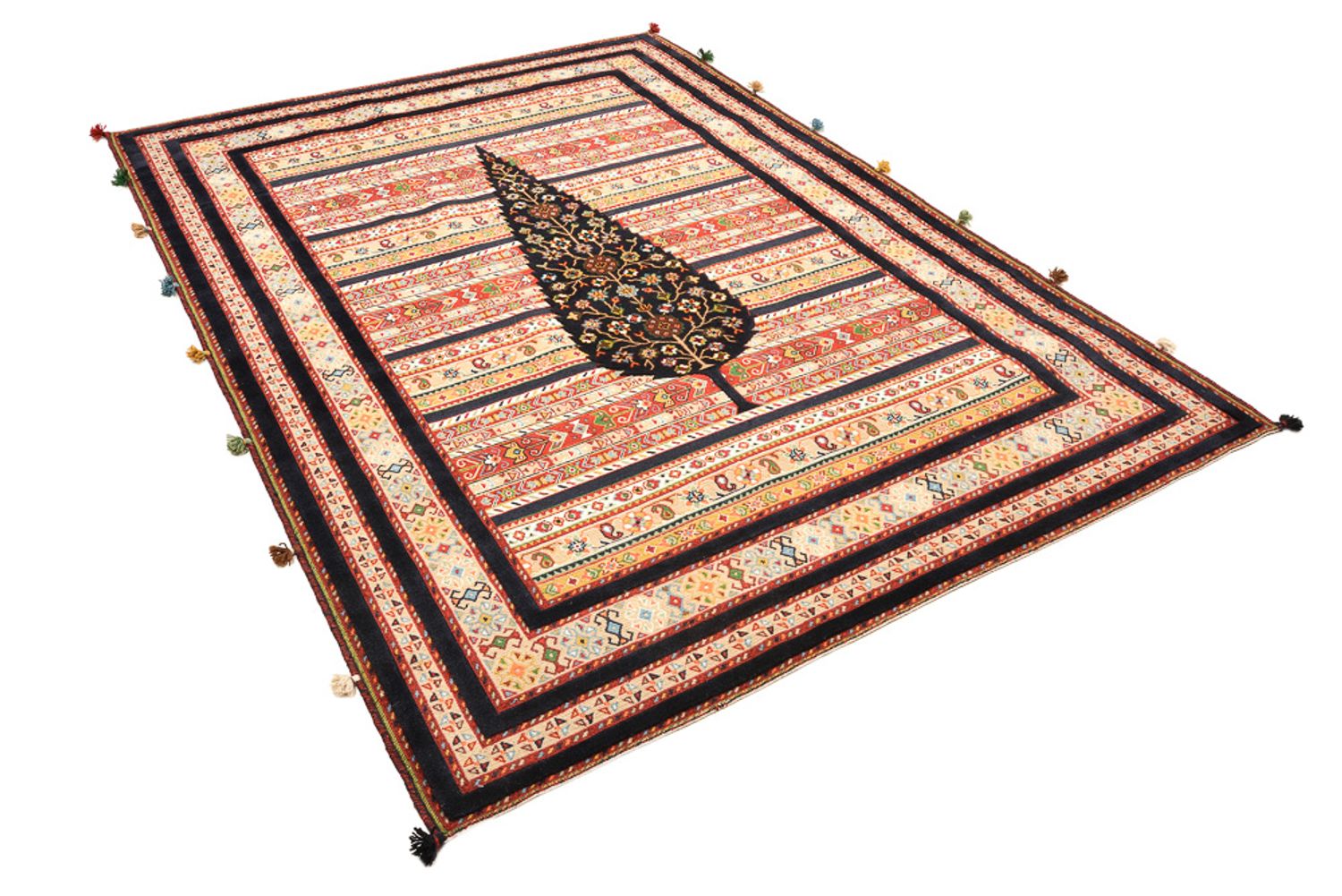 Orientalsk tæppe - 243 x 176 cm - lys beige