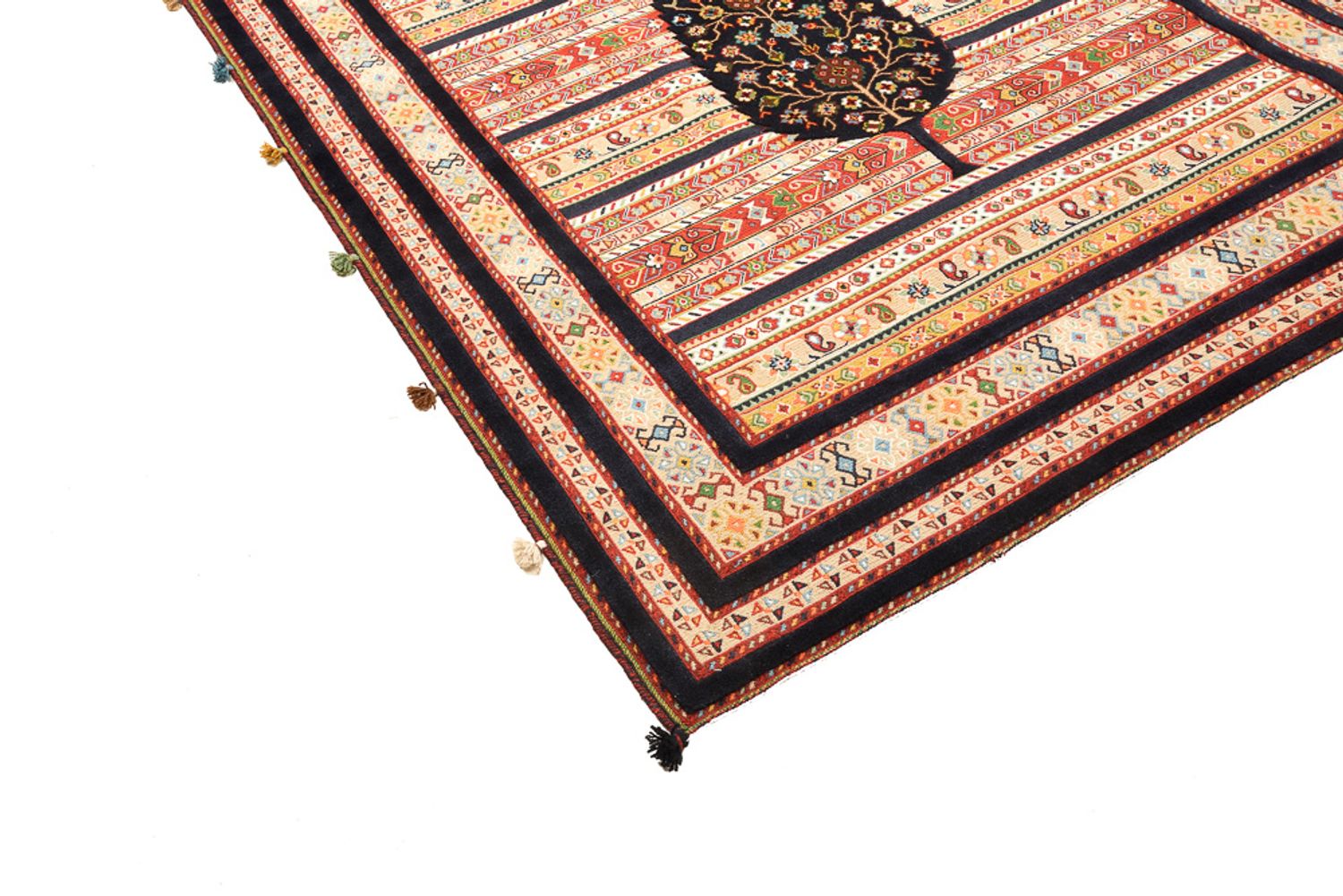 Orientalsk tæppe - 243 x 176 cm - lys beige