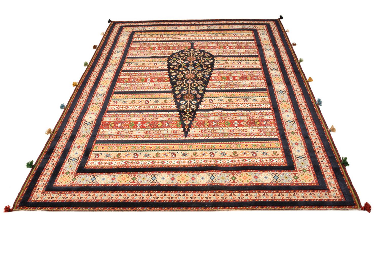 Orientalsk tæppe - 243 x 176 cm - lys beige