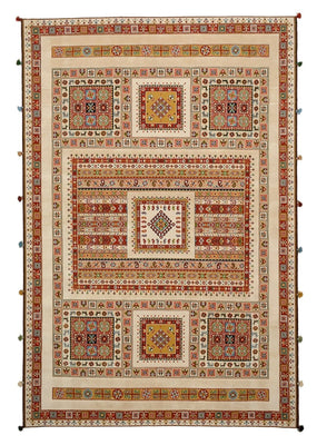 Orientalsk tæppe - 296 x 199 cm - lys beige