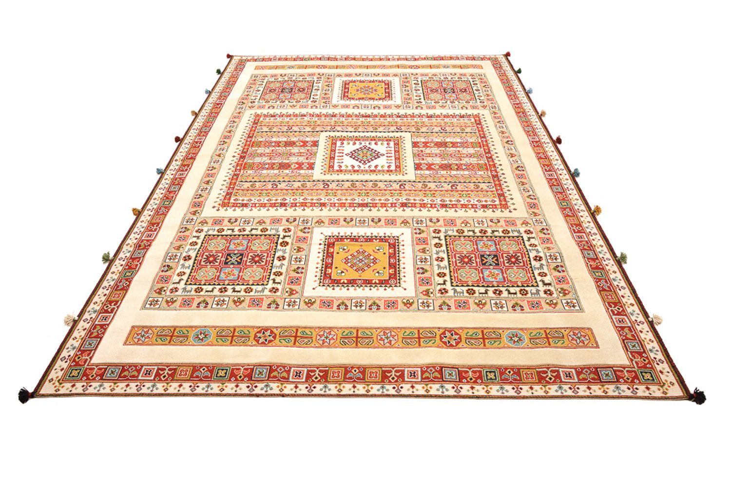 Orientalsk tæppe - 296 x 199 cm - lys beige