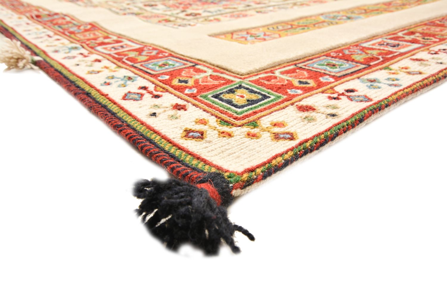 Orientalsk tæppe - 296 x 199 cm - lys beige