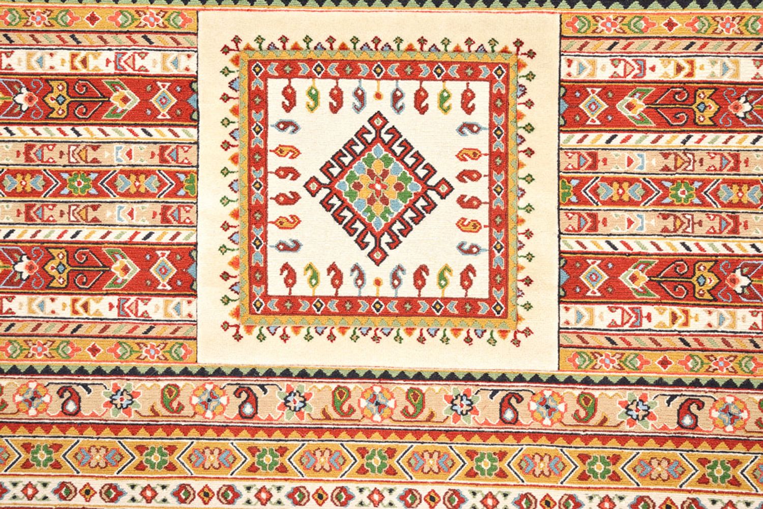 Orientalsk tæppe - 296 x 199 cm - lys beige