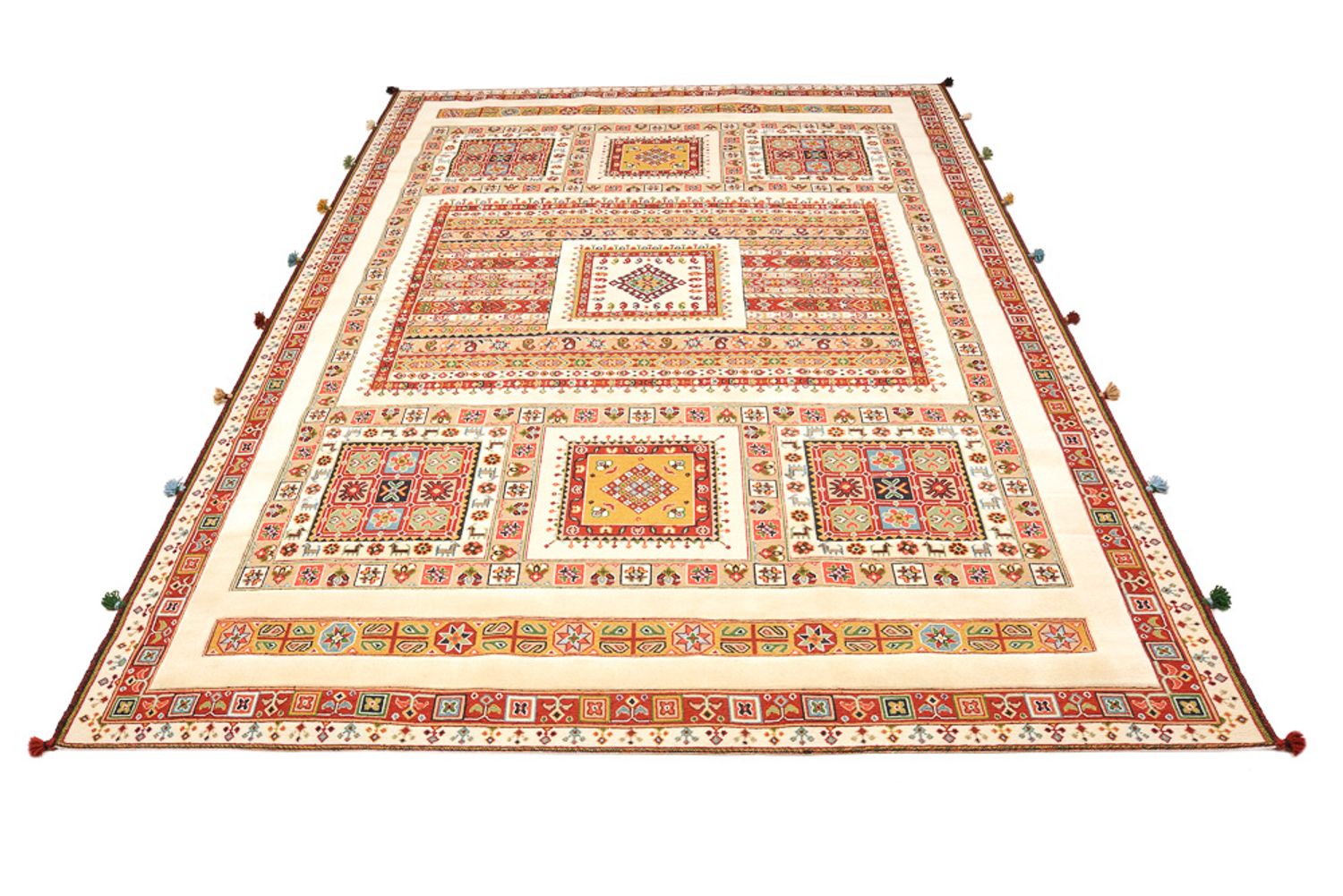 Orientalsk tæppe - 296 x 199 cm - lys beige