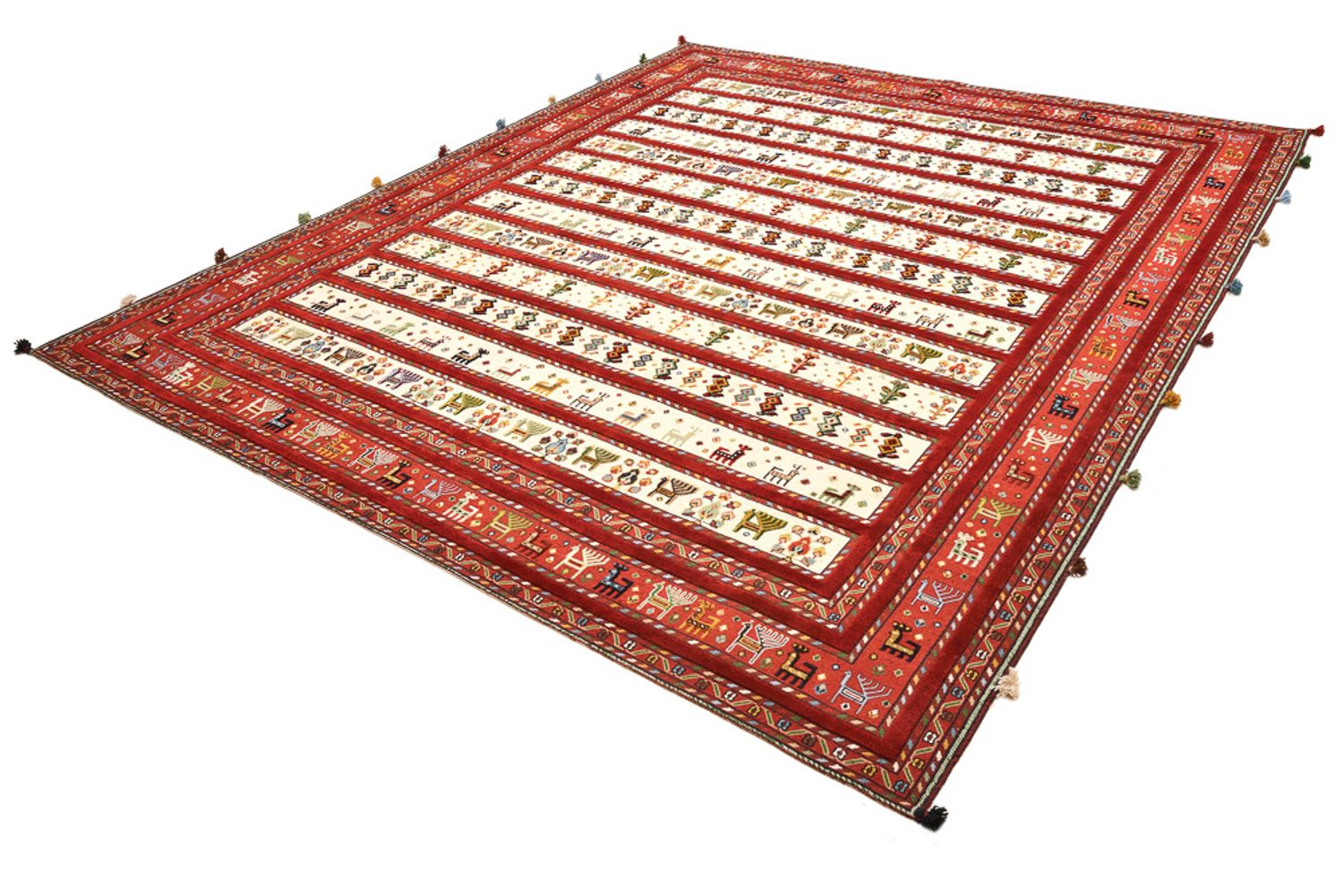 Orientalsk tæppe - 300 x 250 cm - lys beige