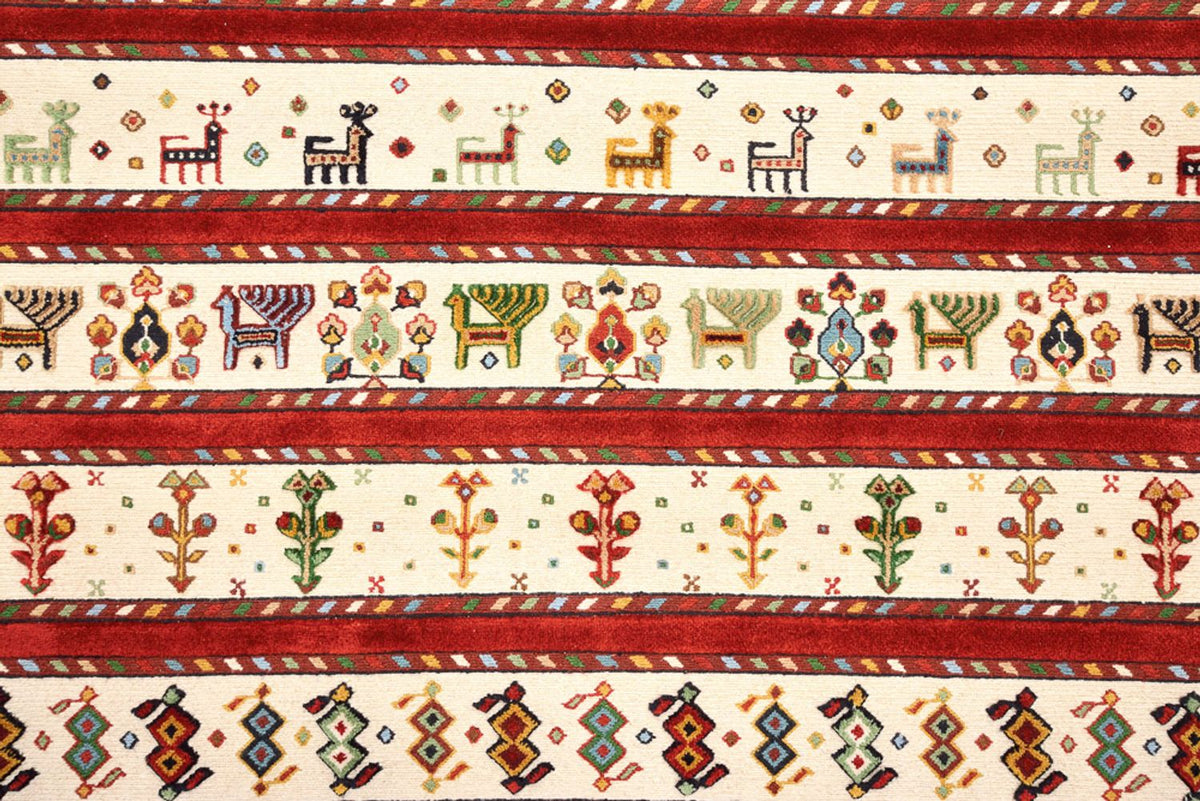 Orientalsk tæppe - 300 x 250 cm - lys beige