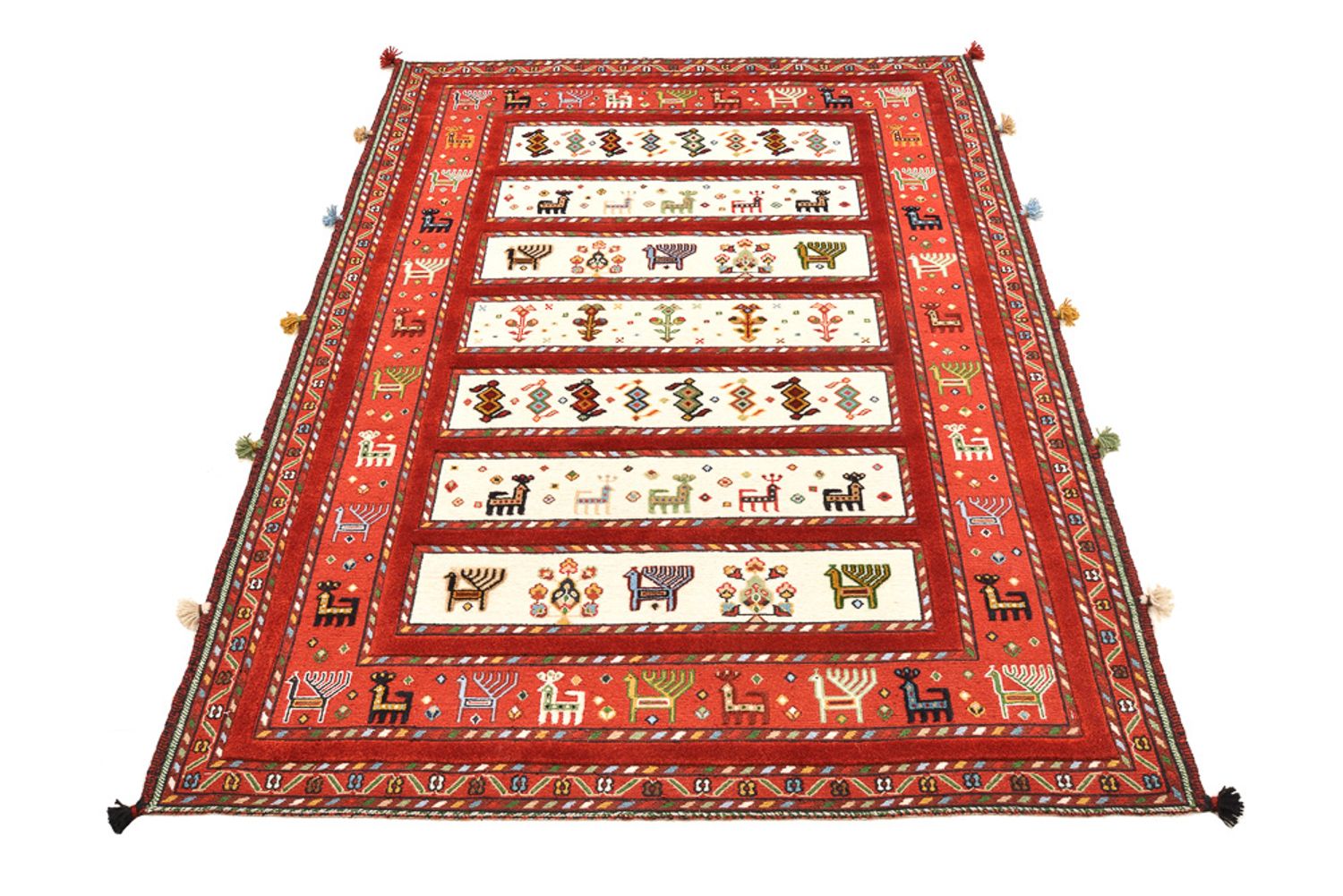 Orientalsk tæppe - 184 x 126 cm - lys beige