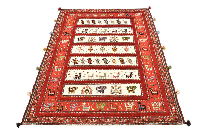 Orientalsk tæppe - 184 x 126 cm - lys beige