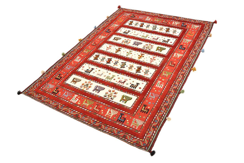 Orientalsk tæppe - 184 x 126 cm - lys beige