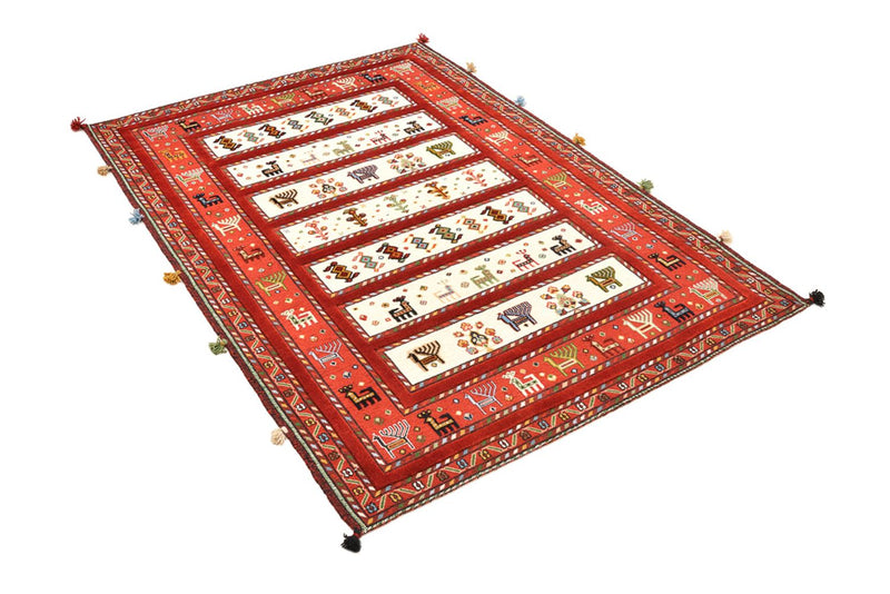 Orientalsk tæppe - 184 x 126 cm - lys beige