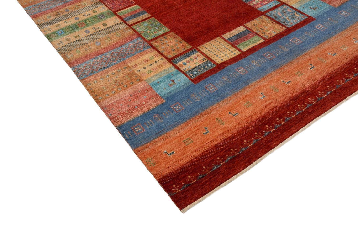 Gabbeh-tæppe - Loribaft Indus - 299 x 203 cm - rød