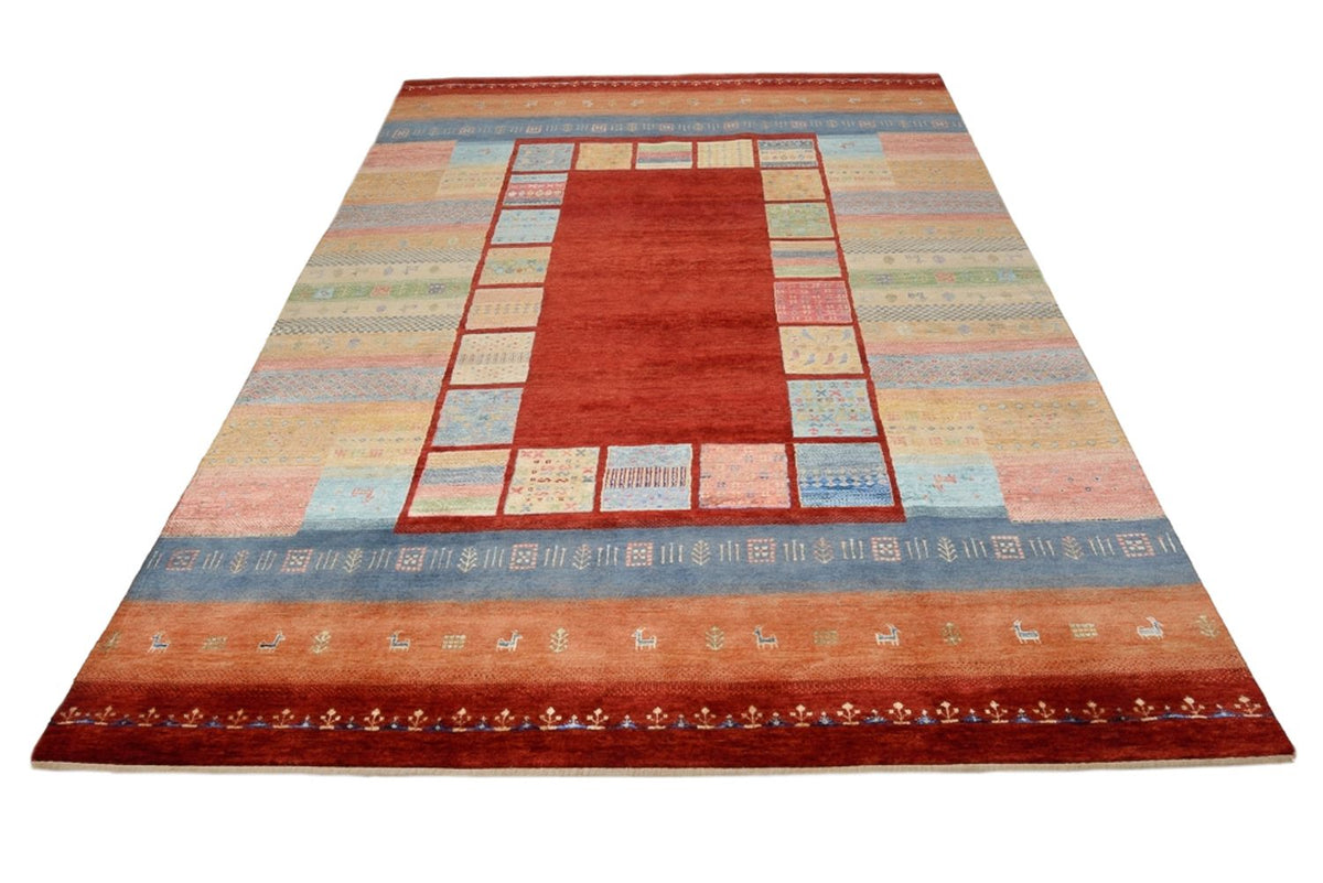 Gabbeh-tæppe - Loribaft Indus - 299 x 203 cm - rød