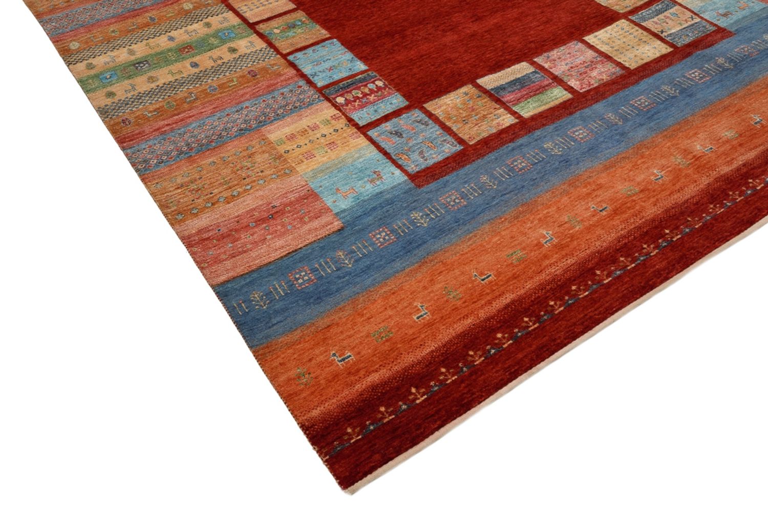 Gabbeh-tæppe - Loribaft Indus - 302 x 253 cm - rød