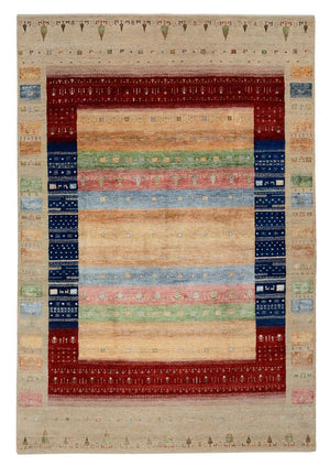 Gabbeh-tæppe - Loribaft Indus - 302 x 205 cm - flerfarvet