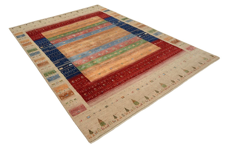 Gabbeh-tæppe - Loribaft Indus - 302 x 205 cm - flerfarvet