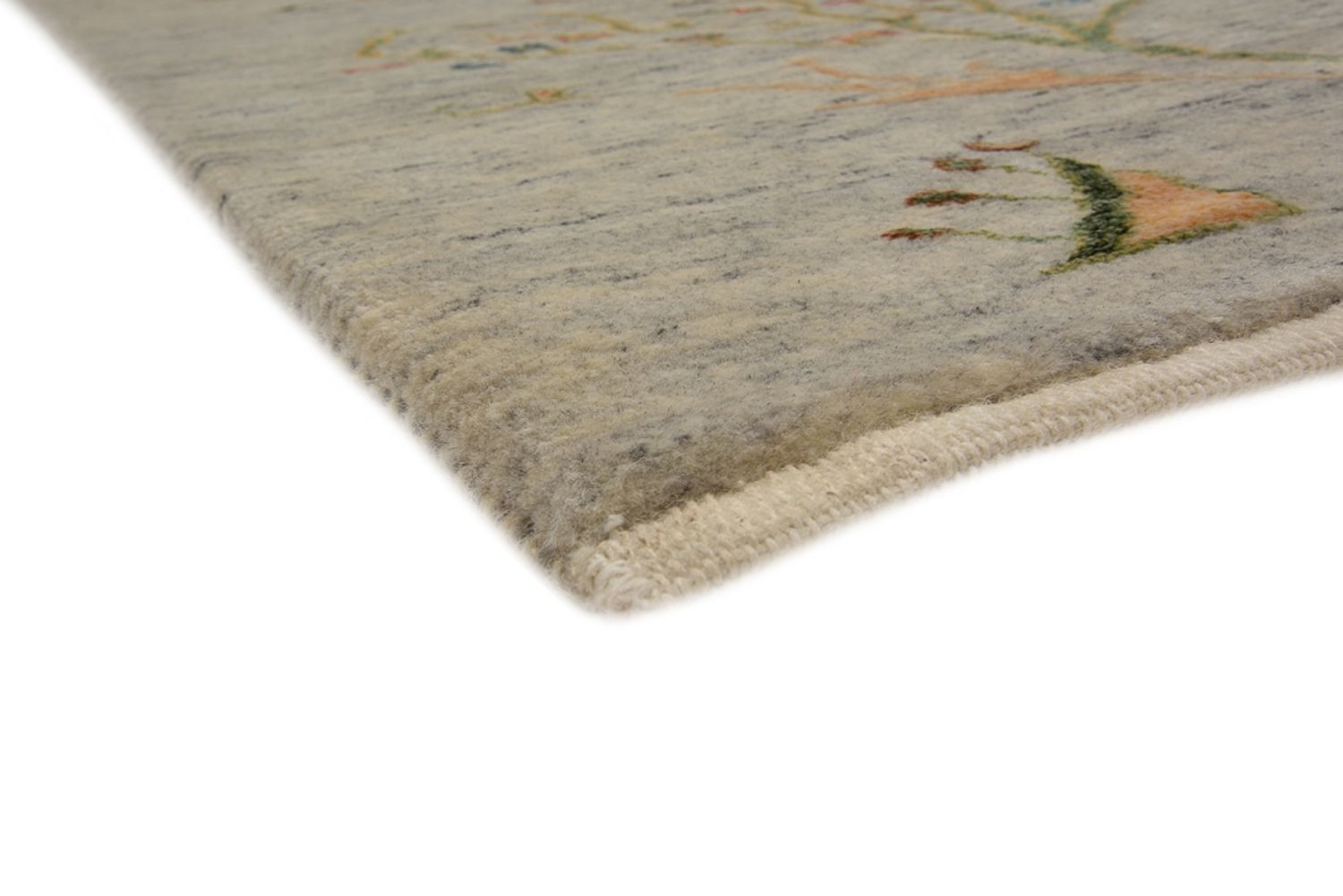 Gabbeh-tæppe - Loribaft Indus - 295 x 206 cm - lysegrå