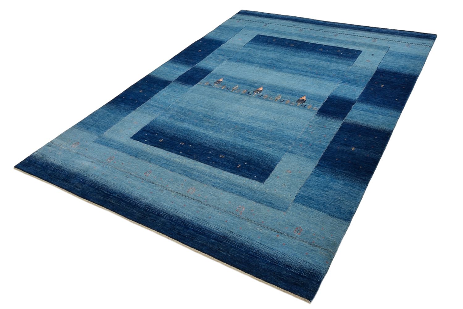 Gabbeh-tæppe - Loribaft Indus - 241 x 175 cm - blå