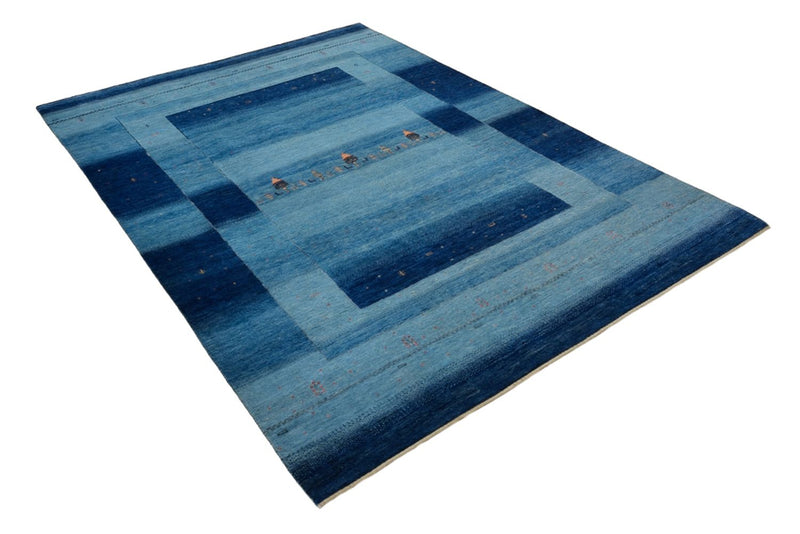 Gabbeh-tæppe - Loribaft Indus - 241 x 175 cm - blå