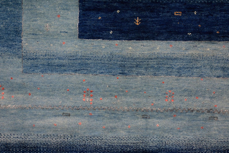 Gabbeh-tæppe - Loribaft Indus - 241 x 175 cm - blå