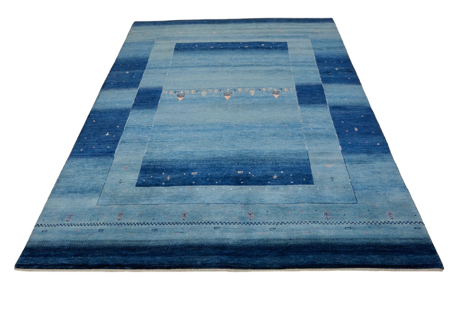 Gabbeh-tæppe - Loribaft Indus - 241 x 175 cm - blå