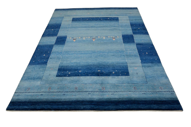 Gabbeh-tæppe - Loribaft Indus - 241 x 175 cm - blå