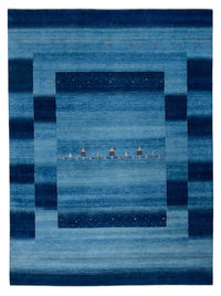 Gabbeh-tæppe - Loribaft Indus - 342 x 253 cm - blå