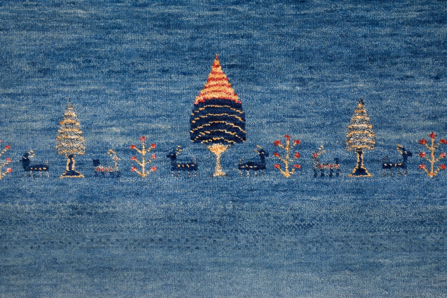 Gabbeh-tæppe - Loribaft Indus - 342 x 253 cm - blå