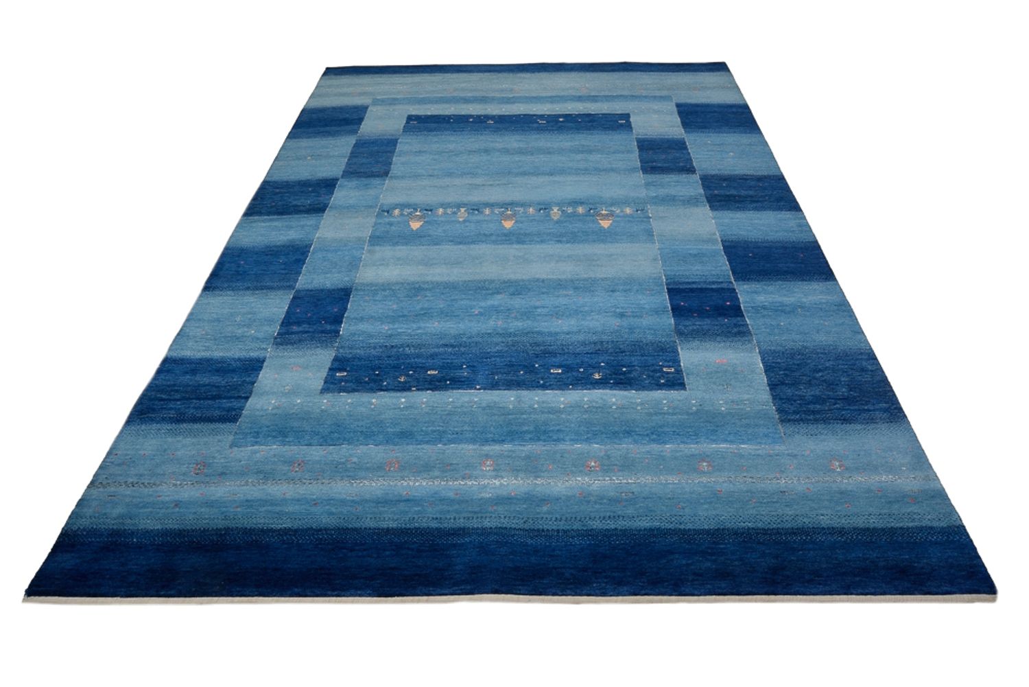 Gabbeh-tæppe - Loribaft Indus - 342 x 253 cm - blå