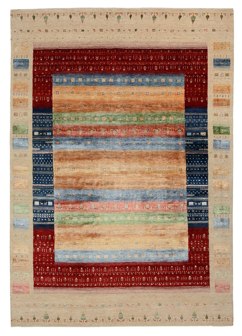 Gabbeh-tæppe - Loribaft Indus - 343 x 241 cm - flerfarvet